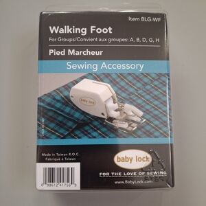 BabyLock Walking Foot BLG-WF Sewing Accessory For Thick Layers And Quilting